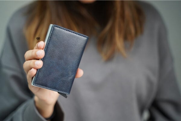 Personalized Slim Vegan Leather Card Holder with Single Slot Wallet - Image 20