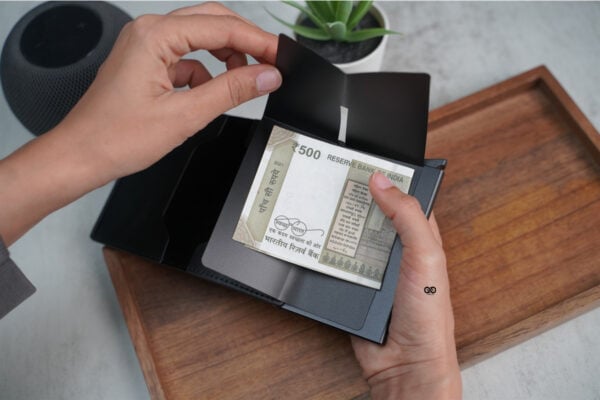 Personalized Slim Vegan Leather Card Holder with Single Slot Wallet - Image 24