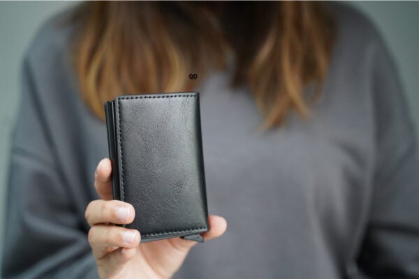 Personalized Slim Vegan Leather Card Holder with Single Slot Wallet - Image 25