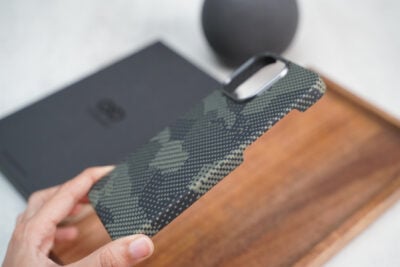 Magsafe Camo Black Yellow Real Aramid Case for iPhone 15 Pro Max