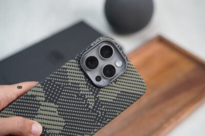 Magsafe Camo Black Yellow Real Aramid Case for iPhone 15 Pro