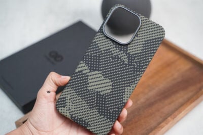 Magsafe Camo Black Yellow Real Aramid Case for iPhone 15 Pro