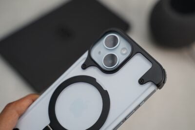 Frameless Armored Case with Kickstand Feature