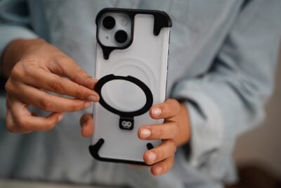 Frameless Armored Case with Kickstand Feature