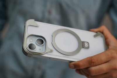 Frameless Armored Case with Kickstand Feature