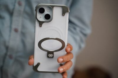 Frameless Armored Case with Kickstand Feature