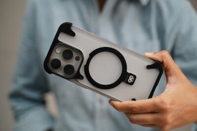 Frameless Armored Case with Kickstand Feature