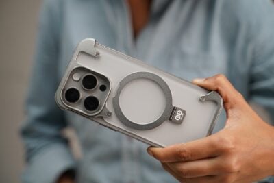 Frameless Armored Case with Kickstand Feature