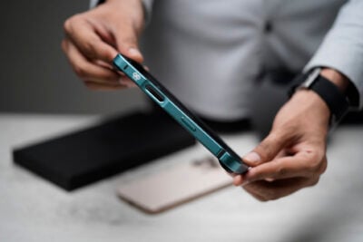 Teal Fiber Bumper for iPhone 16 Plus (Bumper, not a Case) 18 Teal Fiber Bumper for iPhone 16 Plus (Bumper, not a Case)