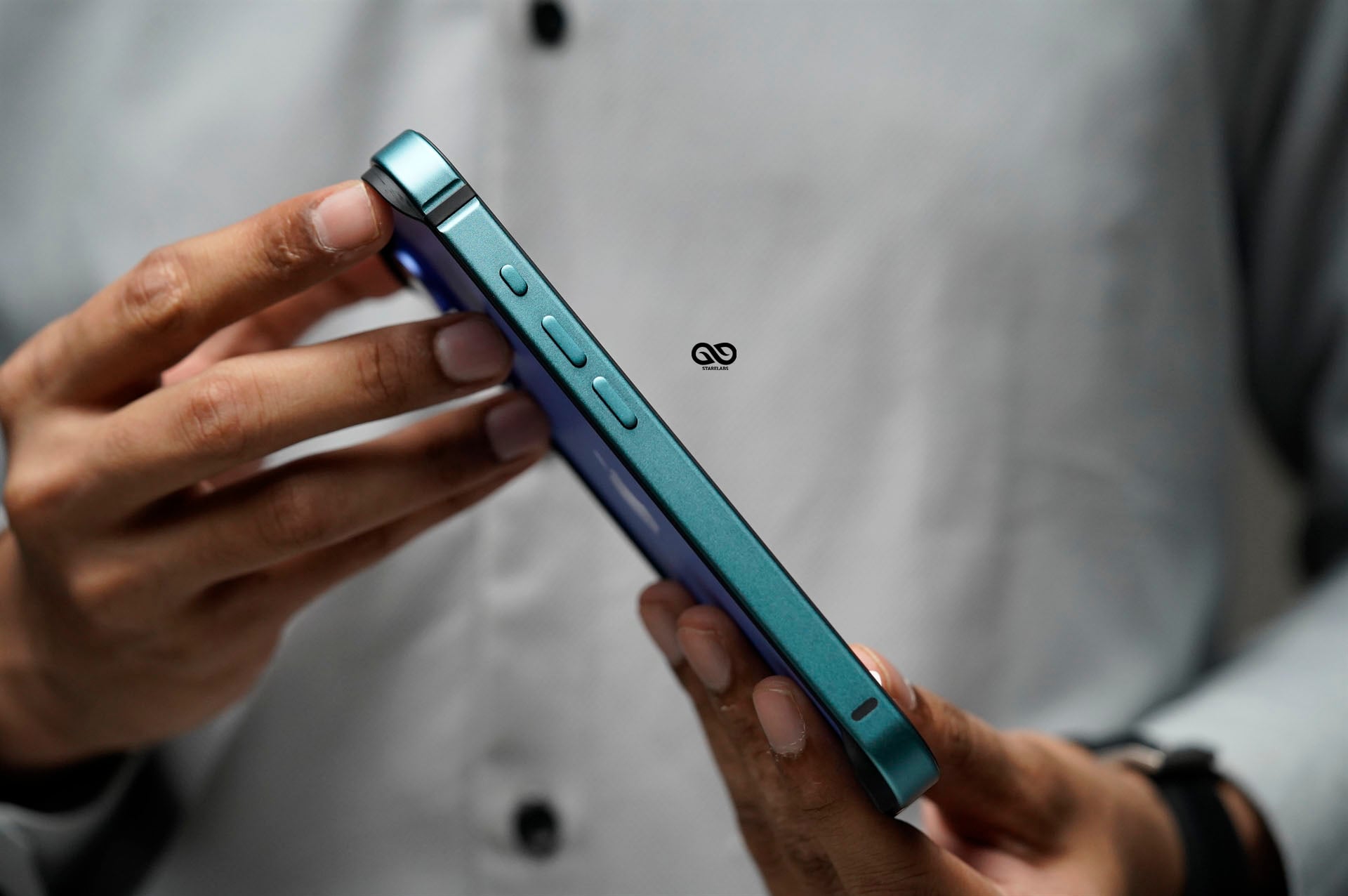 Teal Fiber Bumper for iPhone 16 Plus (Bumper, not a Case) 8 Teal Fiber Bumper for iPhone 16 Plus (Bumper, not a Case) - Image 8