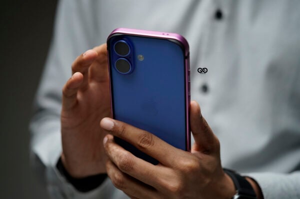 Magenta Fiber Bumper for iPhone 16 Plus (Bumper, not a Case) - Image 3