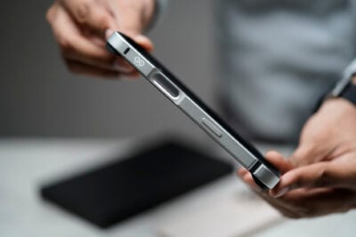 Silver Fiber Bumper for iPhone 16 Pro (Bumper, not a Case)