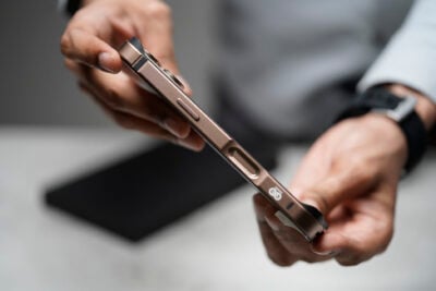 Desert Titanium Fiber Bumper for iPhone 16 Pro (Bumper, not a Case)