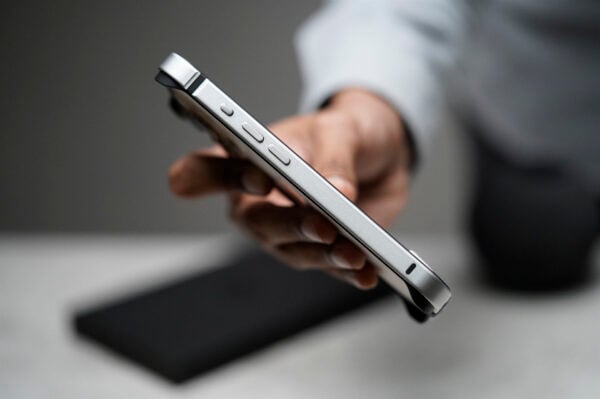 Silver Fiber Bumper for iPhone 16 (Bumper, not a Case) - Image 5