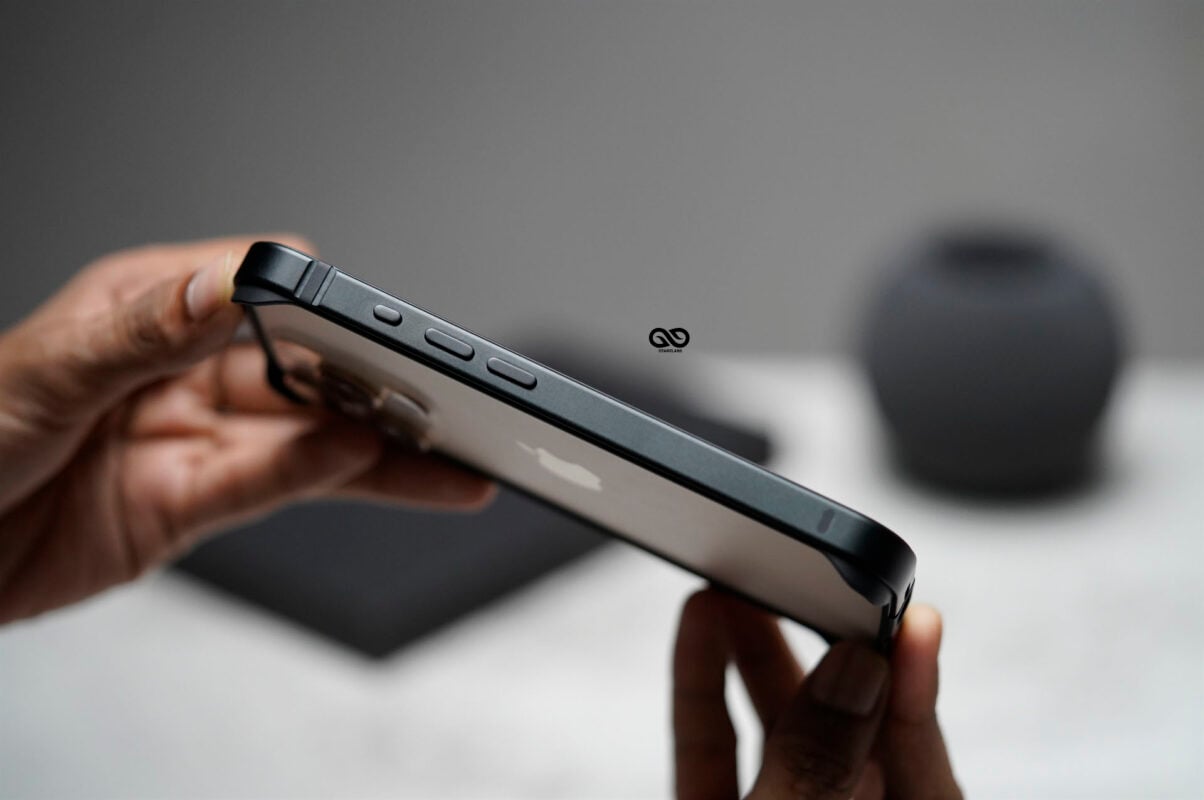 Black Fiber Bumper for iPhone 16 Pro Max (Bumper, not a Case)