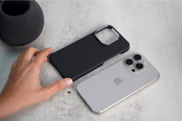 Magsafe Real Aramid Carbon Fiber Case With Open Side For iPhone 14 Pro - Image 2
