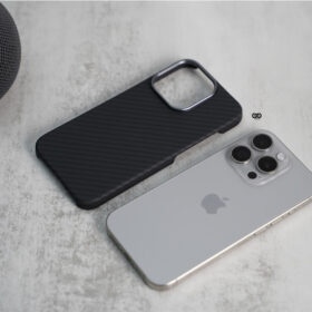 Magsafe Real Aramid Carbon Fiber Case With Open Side For iPhone 14 Pro