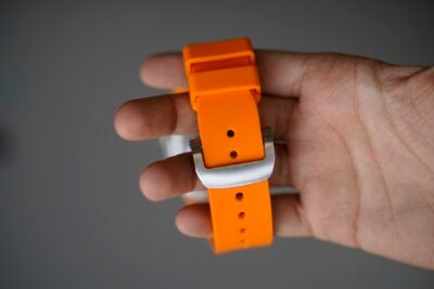 Vented FKM Rubber Band With 316L Buckle Closure For Apple Watch 49 MM Series Ultra/Ultra 2
