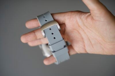 Vented FKM Rubber Band With 316L Buckle Closure For Apple Watch 44MM 45MM 46MM Series 4 5 6 7 8 9 10 11 (SE 2 3 Gen)