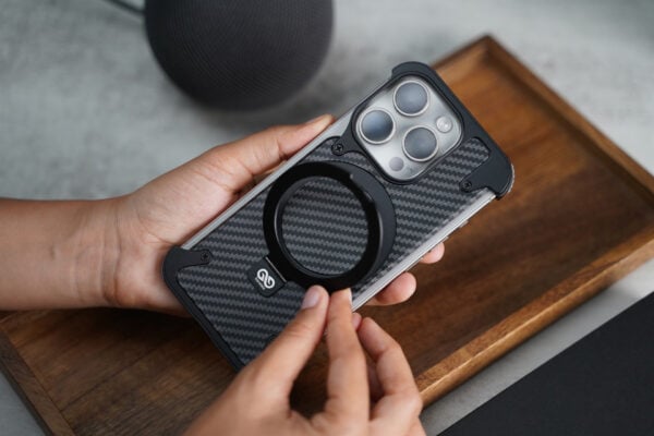 Carbon Texture Edition-Frameless Armored Case with Kickstand Feature - Image 15
