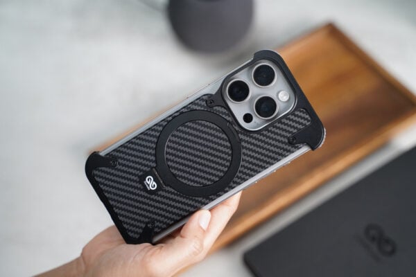 Carbon Texture Edition-Frameless Armored Case with Kickstand Feature - Image 4