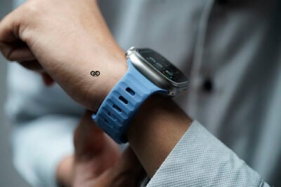 Cool Blue Waterproof Silicone Sports Band for Apple Watch 49 MM Series Ultra/Ultra 2