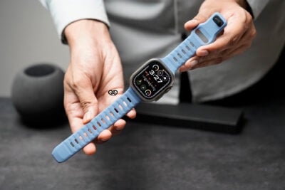 Cool Blue Waterproof Silicone Sports Band for Apple Watch 49 MM Series Ultra/Ultra 2