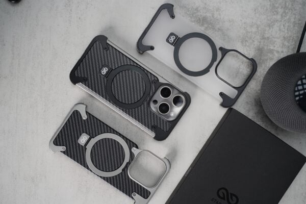 Carbon Texture Edition-Frameless Armored Case with Kickstand Feature - Image 9