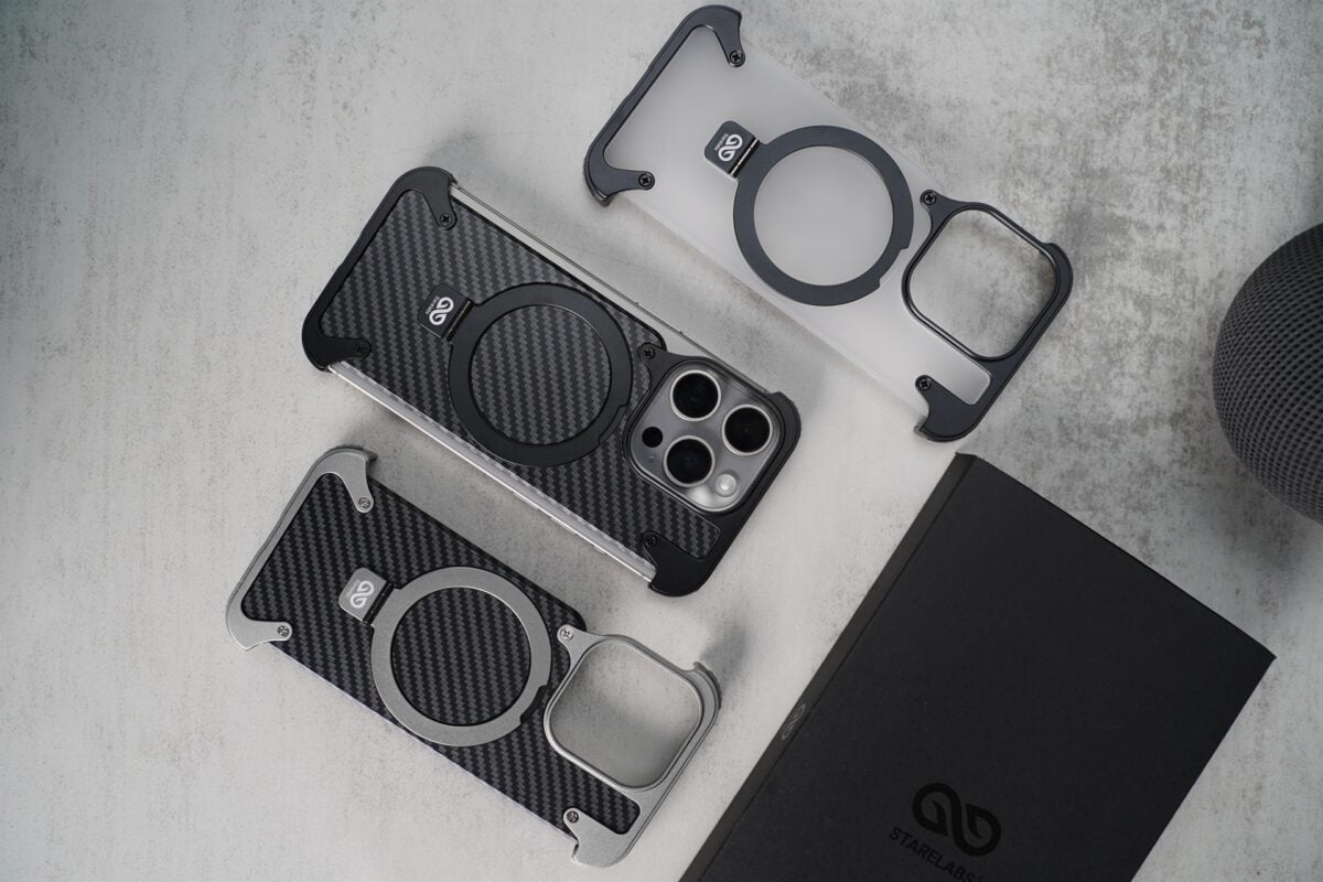 Carbon Texture Edition-Frameless Armored Case with Kickstand Feature