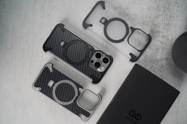 Carbon Texture Edition-Frameless Armored Case with Kickstand Feature - Image 3