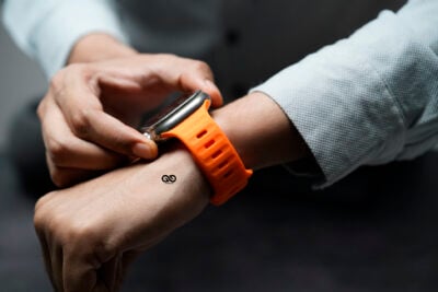 Neon Orange Waterproof Silicone Sports Band for Apple Watch 49 MM Series Ultra/Ultra 2