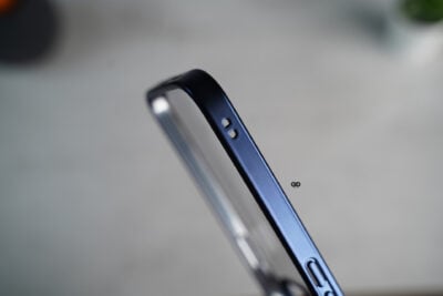 Deep Blue Transparent shockproof case with colored border For iPhone 15/15 Plus
