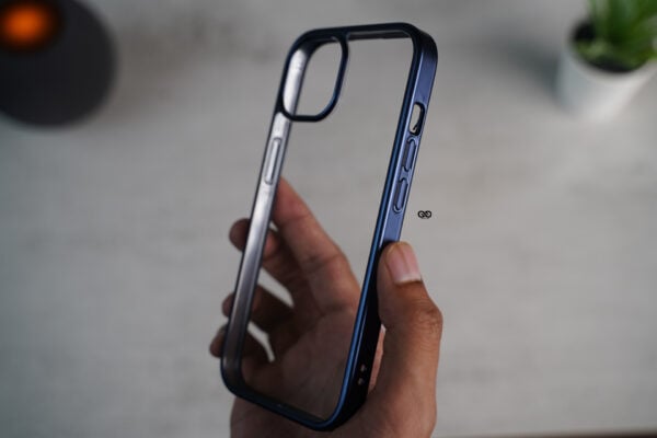Deep Blue Transparent shockproof case with colored border For iPhone 15/15 Plus - Image 8
