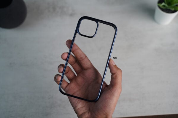 Deep Blue Transparent shockproof case with colored border For iPhone 15/15 Plus - Image 13