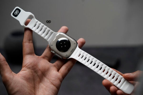 White Waterproof Silicone Sports Band for Apple Watch 49 MM Series Ultra/Ultra 2 - Image 8