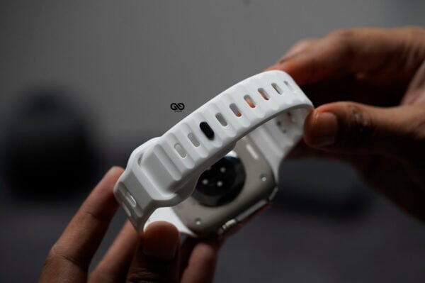 White Waterproof Silicone Sports Band for Apple Watch 49 MM Series Ultra/Ultra 2 - Image 6