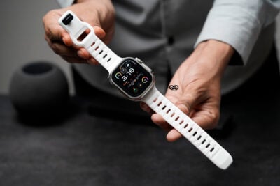 White Waterproof Silicone Sports Band for Apple Watch 49 MM Series Ultra/Ultra 2