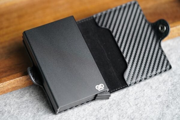 Carbon Fiber Leather Card and Cash Holder - Image 3