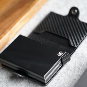 Carbon Fiber Leather Card and Cash Holder
