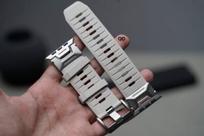 FKM Rubber Armour Band With Titanium Buckle For Apple Watch 44MM 45MM 46MM Series 4 5 6 7 8 9 10 SE SE 2 Gen