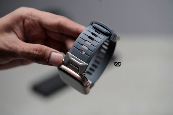 FKM Rubber Armour Band With Titanium Buckle For Apple Watch 44MM 45MM 46MM Series 4 5 6 7 8 9 10 SE SE 2 Gen - Image 6