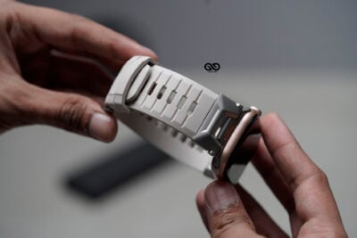 FKM Rubber Armour Band With Titanium Buckle For Apple Watch 44MM 45MM 46MM Series 4 5 6 7 8 9 10 SE SE 2 Gen