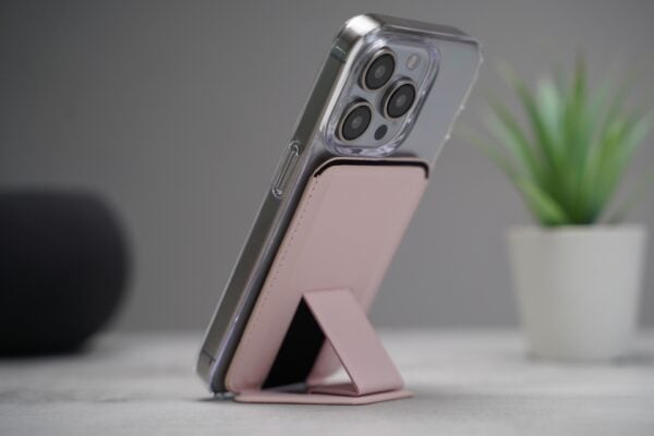 Light Pink MagSafe Wallet Case, Holder and Stand - Image 2