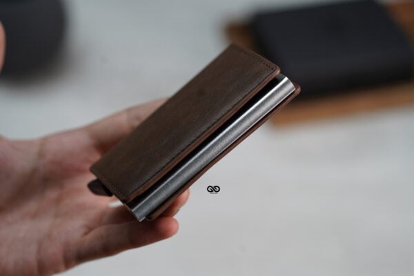 Personalized Slim Vegan Leather Card Holder with Single Slot Wallet - Image 53