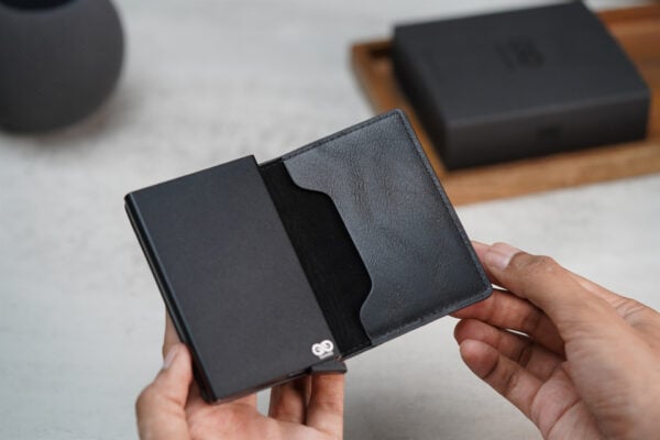 Personalized Slim Vegan Leather Card Holder with Single Slot Wallet - Image 52