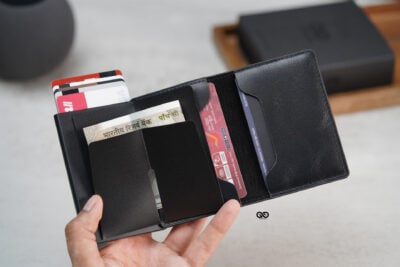 Personalized Slim Vegan Leather Card Holder with Single Slot Wallet