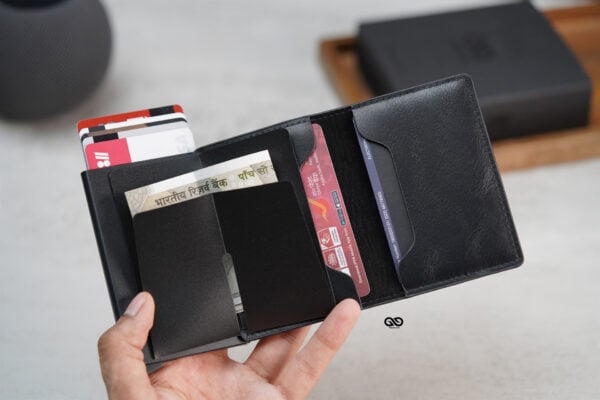 Personalized Slim Vegan Leather Card Holder with Single Slot Wallet - Image 48