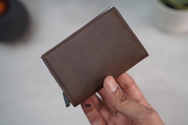 Personalized Slim Vegan Leather Card Holder with Single Slot Wallet - Image 37
