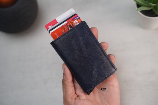 Personalized Slim Vegan Leather Card Holder with Single Slot Wallet - Image 32