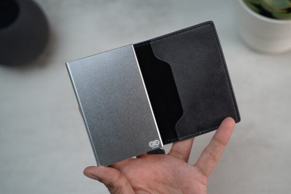 Personalized Slim Vegan Leather Card Holder with Single Slot Wallet - Image 30